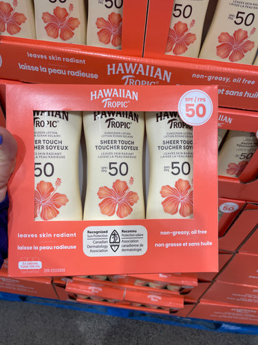 Image of Hawaiian Tropic Sunscreen lotion SPF 50 - 3 x 240 ML